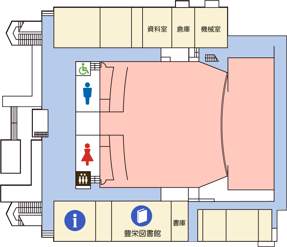 豊栄生涯学習センター1階地図